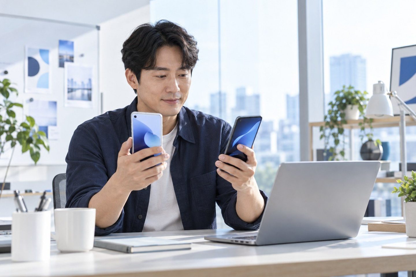 휴대용 기기로 결제 내용을 확인하는 남성 — PG 수수료라는 말을 두 낱말로 쪼개면 쉬워집니다